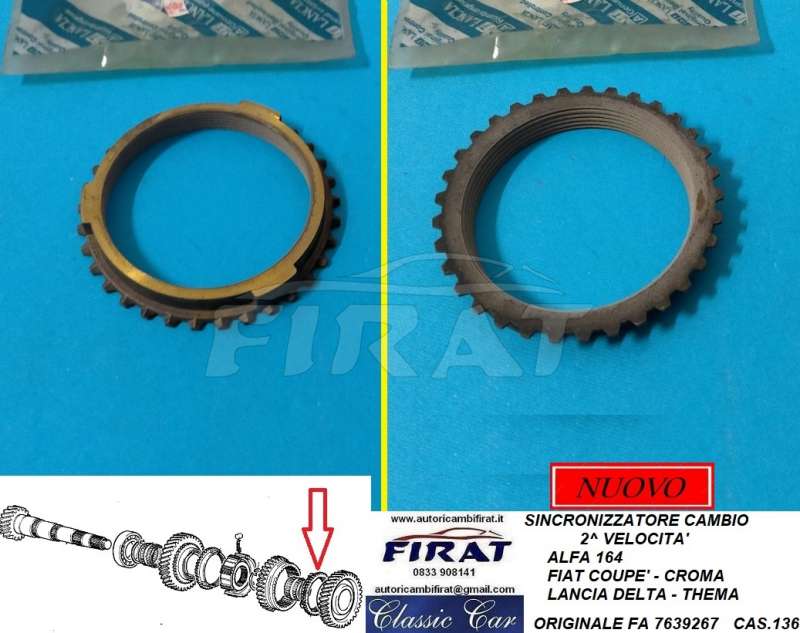 SINCRONIZZATORE CAMBIO FIAT CROMA-LANCIA THEMA 2^V. (7639267)